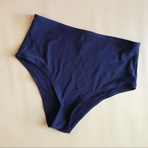Aerie Minimalist High Waisted Navy Blue Swimsuit Bottoms